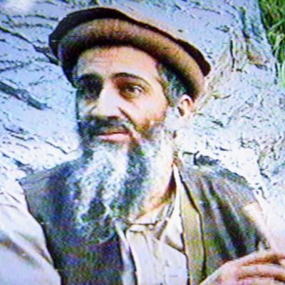 AMMAN, JORDAN - SEPTEMBER 10:  This is a still image taken from a video tape aired on Al-Jazeerah station September 10, 2003 that shows Al-Qaeda leader Osama Bin Laden in an unspecified location. The video tape, the first video image of bin Laden in about two years, was aired on the eve of the second anniversary of the September 11 attacks.  (Photo by Salah Malkawi/Getty Images)
